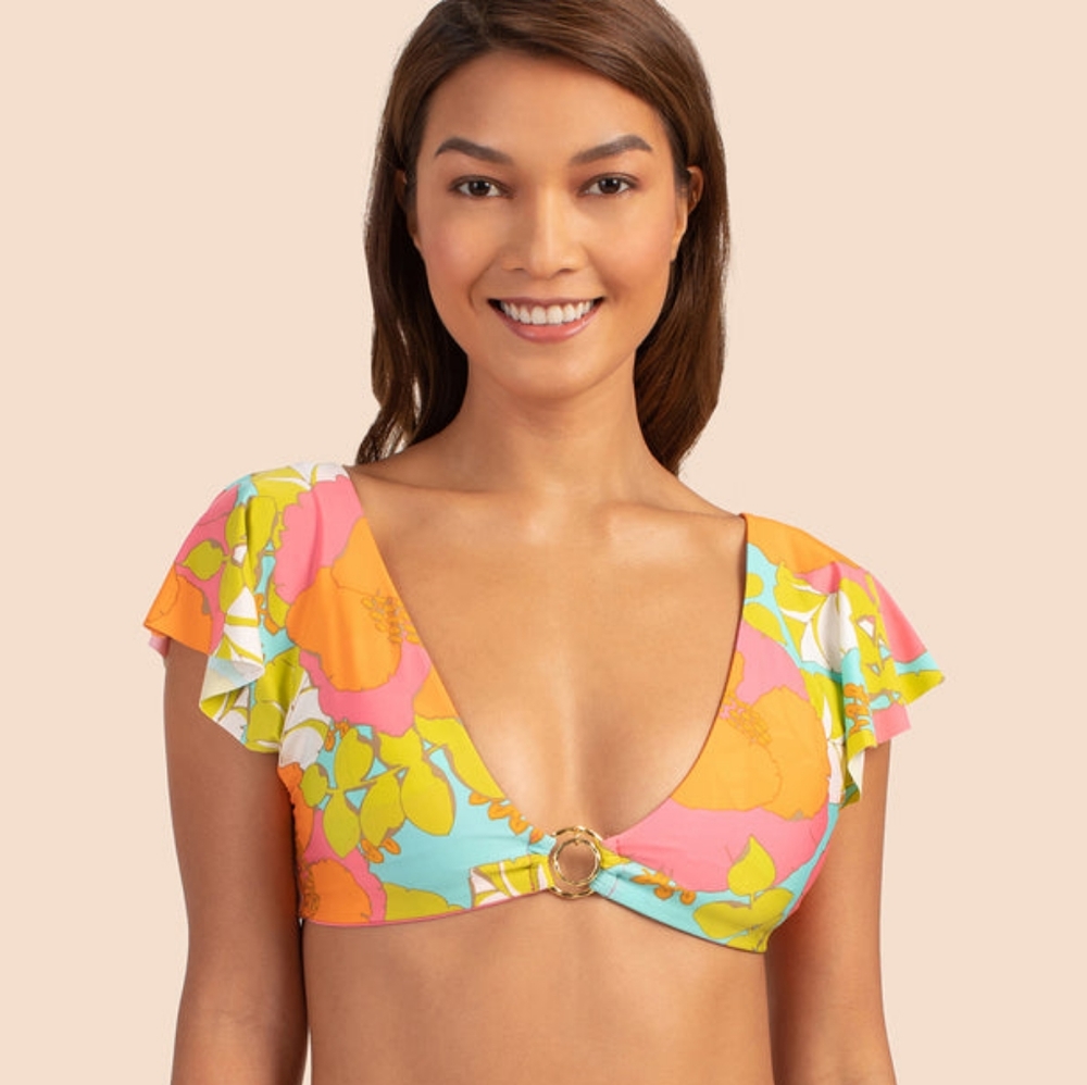 PLAYA DE FLOR FLUTTER HALTER TOP Trina Turk Bikini